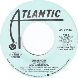 Jon Anderson Surrender USED VINYL 7INCH 45 RPM PROMO STEREO