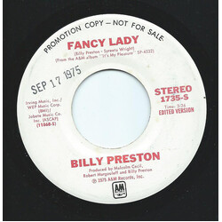 Billy Preston Fancy Lady USED VINYL 7INCH 45 RPM PROMO