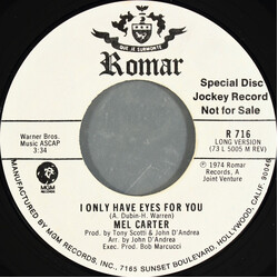 Mel Carter I Only Have Eyes For You USED VINYL 7INCH 45 RPM PROMO STYRENE