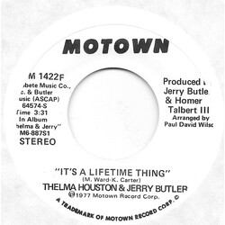 Thelma Houston / Jerry Butler It's A Lifetime Thing USED VINYL 7INCH 45 RPM PROMO STEREO
