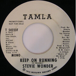 Stevie Wonder Keep On Running USED VINYL 7INCH 45 RPM PROMO STEREO MONO