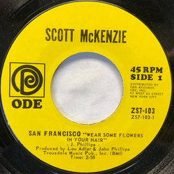 Scott McKenzie San Francisco "Wear Some Flowers In Your Hair" Vinyl 7" USED