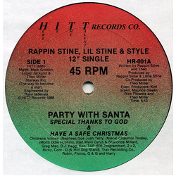 Rappin Stine / Lil Stine / Style (8) Party With Santa Vinyl 12" USED