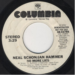 Schon & Hammer No More Lies USED VINYL 7INCH 45 RPM SINGLE PROMO