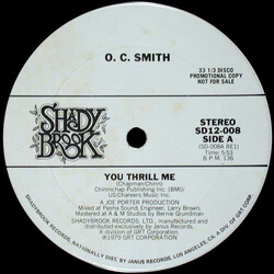 OC Smith You Thrill Me Vinyl 12" USED