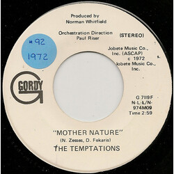 The Temptations Mother Nature USED VINYL 7INCH 45 RPM SINGLE PROMO STEREO MONO