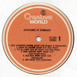Stan Kenton Adventures In Standards Vinyl LP USED