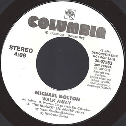 Michael Bolton Walk Away USED VINYL 7INCH 45 RPM SINGLE PROMO