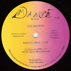 The Browns What's That USED VINYL 12INCH 33 S RPM