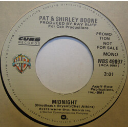 Pat Boone / Shirley Boone Midnight USED VINYL 7INCH 45 RPM PROMO