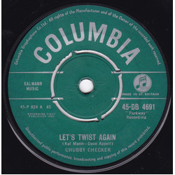 Chubby Checker Let's Twist Again Vinyl 7" USED
