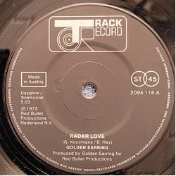 Golden Earring Radar Love Vinyl 7" USED