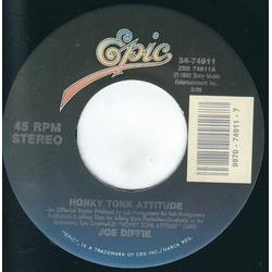 Joe Diffie Honky Tonk Attitude Vinyl 7" USED