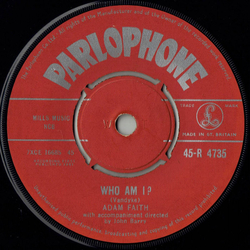 Adam Faith Who Am I ? / This Is It Vinyl 7" USED