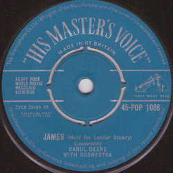 Carol Deene James (Hold The Ladder Steady) / It Happened Last Night (At The Movies With You) Vinyl 7" USED