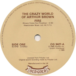 The Crazy World Of Arthur Brown / Julie Driscoll, Brian Auger & The Trinity Fire / This Wheel's On Fire Vinyl 7" USED