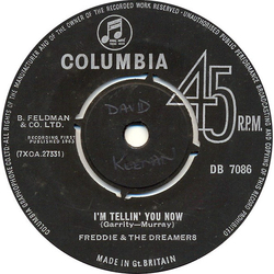 Freddie & The Dreamers I'm Tellin' You Now Vinyl 7" USED