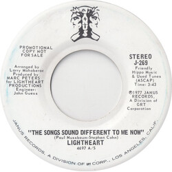 Lightheart The Songs Sound Different To Me Now USED VINYL 7INCH STEREO MONO PROMO