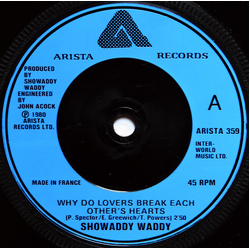 Showaddywaddy Why Do Lovers Break Each Other's Hearts? Vinyl 7" USED