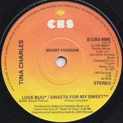 Tina Charles Love Bug / Sweets For My Sweet Vinyl 7" USED