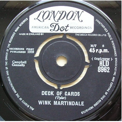 Wink Martindale Deck Of Cards Vinyl 7" USED