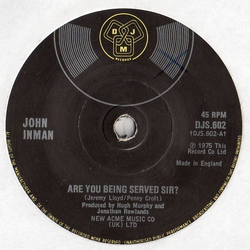 John Inman Are You Being Served Sir? Vinyl 7" USED