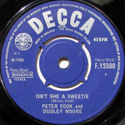 Peter Cook & Dudley Moore Isn't She A Sweetie Vinyl 7" USED
