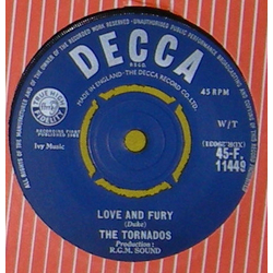 The Tornados Love And Fury Vinyl 7" USED