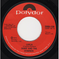 Derek & The Dominos Layla / Bell Bottom Blues Vinyl 7" USED