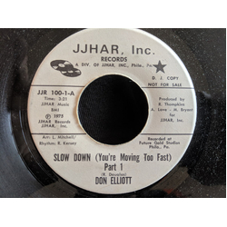 Don Elliott (3) Slow Down (You're Moving Too Fast) Vinyl 7" USED