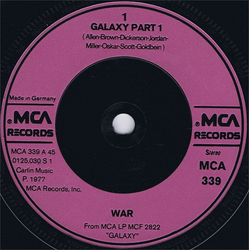 War Galaxy Vinyl 7" USED