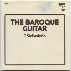 Tony Gottschalk The Baroque Guitar Vinyl LP USED