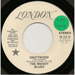 The Moody Blues Driftwood USED VINYL 7INCH 45 RPM SINGLE PROMO STEREO MONO