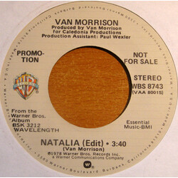 Van Morrison Natalia USED VINYL 7INCH 45 RPM PROMO STEREO MONO
