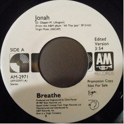 Breathe (3) Jonah USED VINYL 7INCH PROMO