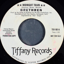 Brethren (5) Midnight Train USED VINYL 7INCH 45 RPM SINGLE PROMO STYRENE MONO