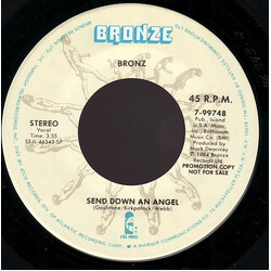 Bronz Send Down An Angel USED VINYL 7INCH 45 RPM SINGLE PROMO