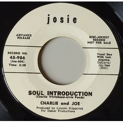 Charlie and Joe Soul Introduction / What Would You Do? Vinyl 7" USED