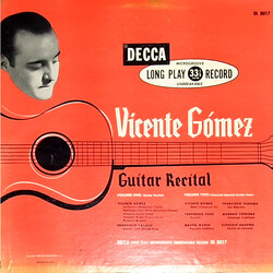 Vicente Gomez Guitar Recital Vinyl LP USED