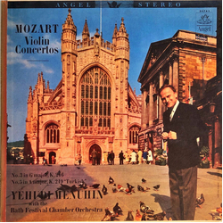Wolfgang Amadeus Mozart / Yehudi Menuhin / Bath Festival Chamber Orchestra Violin Concertos (No.3 In G Major K.216 / No.5 In A Major, K.219 "Turkish" 