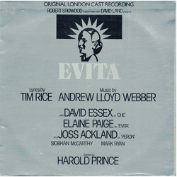 "Evita" Original London Cast / Robert Stigwood / David Land / Tim Rice / Andrew Lloyd Webber Evita Vinyl LP USED
