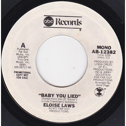 Eloise Laws Baby You Lied Vinyl 7" USED