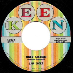 Sam Cooke Only Sixteen / Let's Go Steady Again Vinyl 7" USED