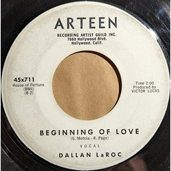 Dallan LaRoc Beginning Of Love / Until Vinyl 7" USED