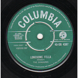 The Shadows Lonesome Fella Vinyl 7" USED