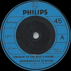 Brownsville Station Smokin' In The Boy's Room Vinyl 7" USED