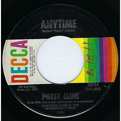 Patsy Cline Anytime / In Care Of The Blues Vinyl 7" USED