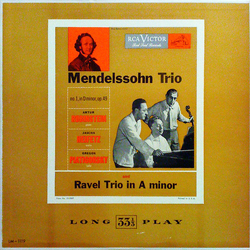 Felix Mendelssohn-Bartholdy / Maurice Ravel / Arthur Rubinstein / Jascha Heifetz / Gregor Piatigorsky Trio  / Trio In A Minor Vinyl LP USED