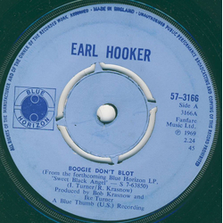 Earl Hooker Boogie Don't Blot Vinyl 7" USED