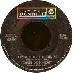 Three Dog Night Try A Little Tenderness Vinyl 7" USED